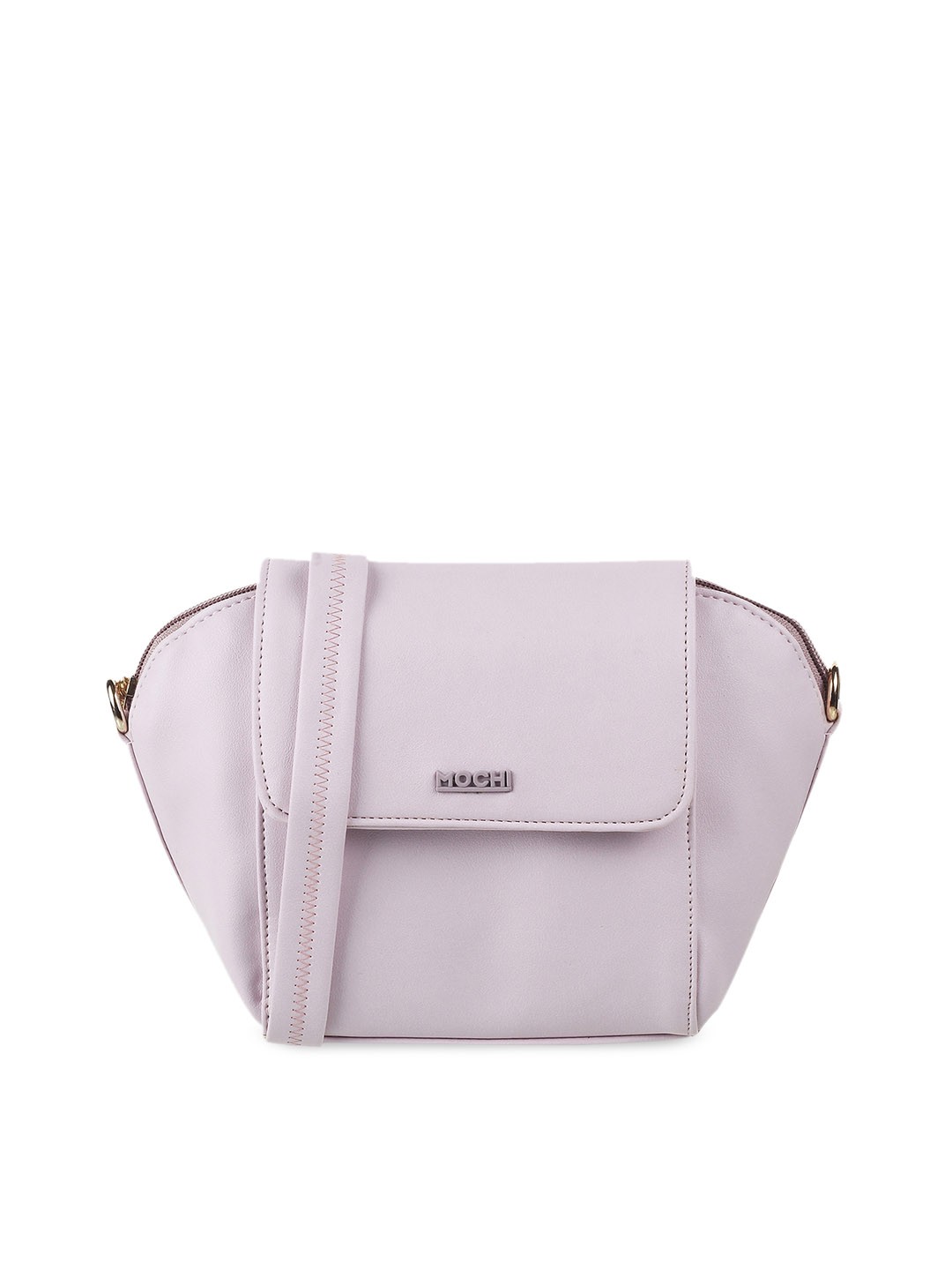 

Mochi Purple PU Structured Detachable Sling Bag