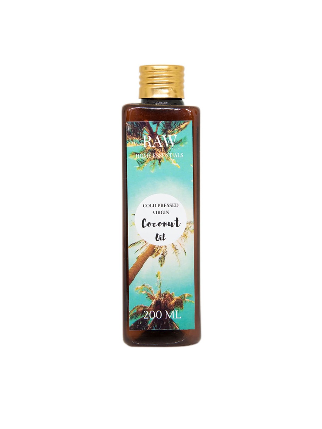 

RAW HOME ESSENTIALS Cold Pressed Coconut Oil 200ml, Transparent