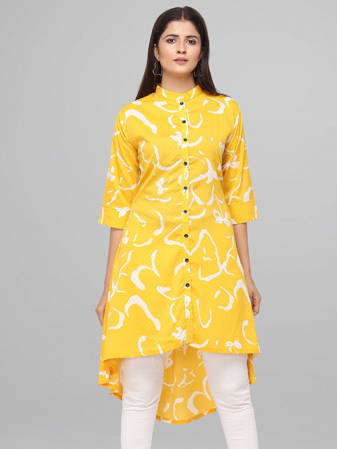 

Fashfun Yellow Printed Kurti
