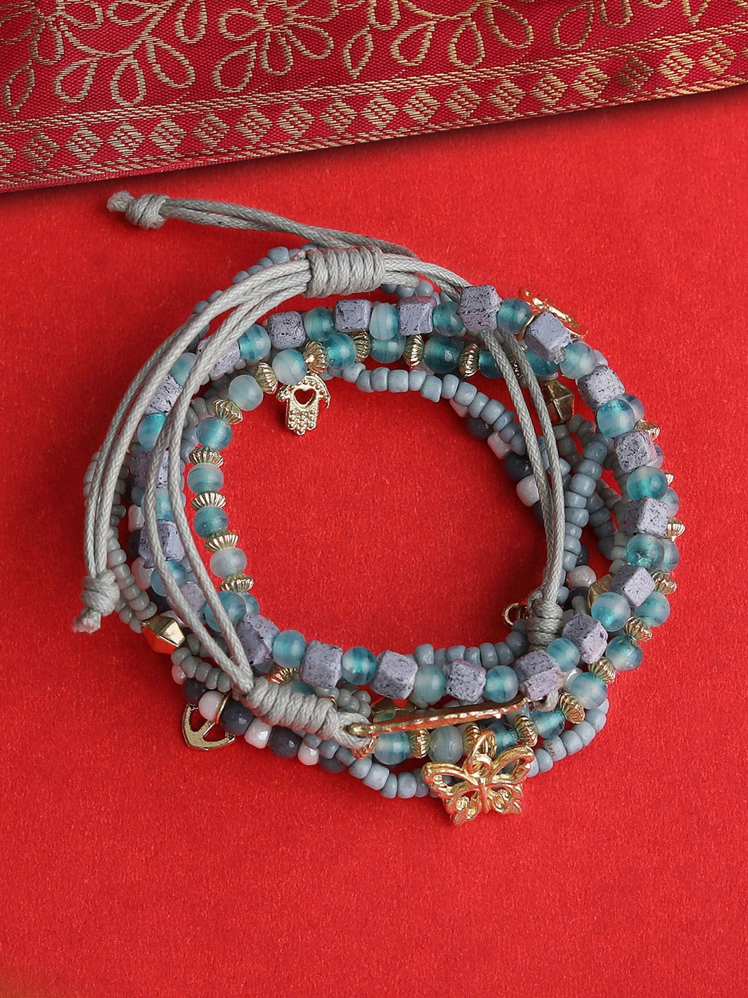 

Blueberry Set of 7 Blue Bracelets