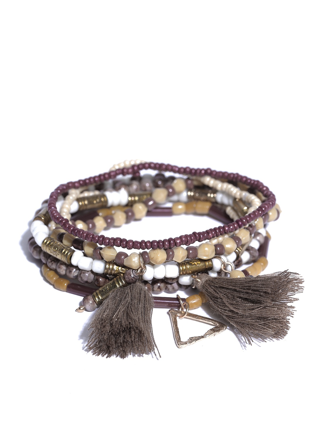 

Blueberry Set of 8 Beaded Bracelets, Multi