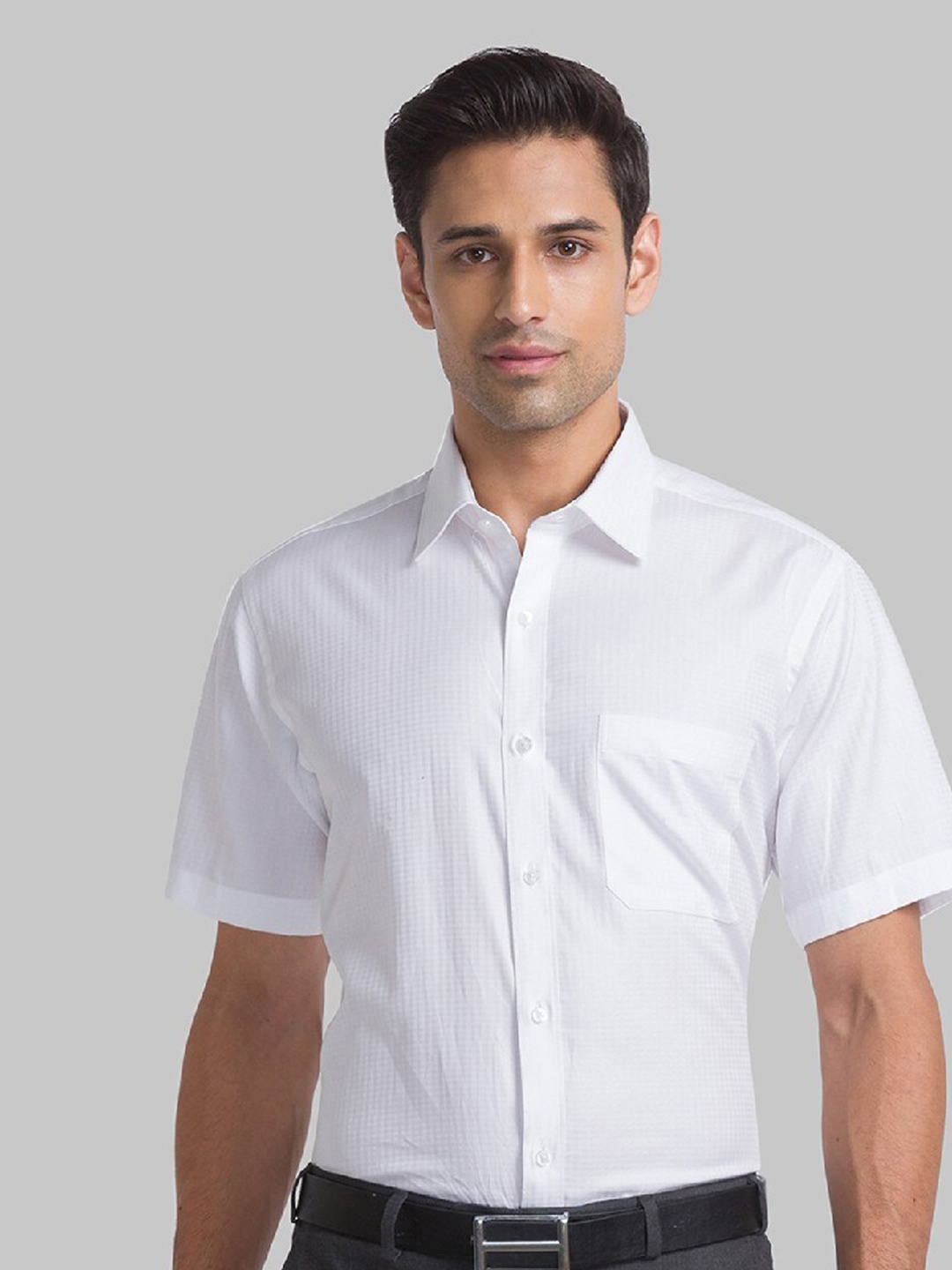 

Raymond Men White Pure Cotton Casual Shirt