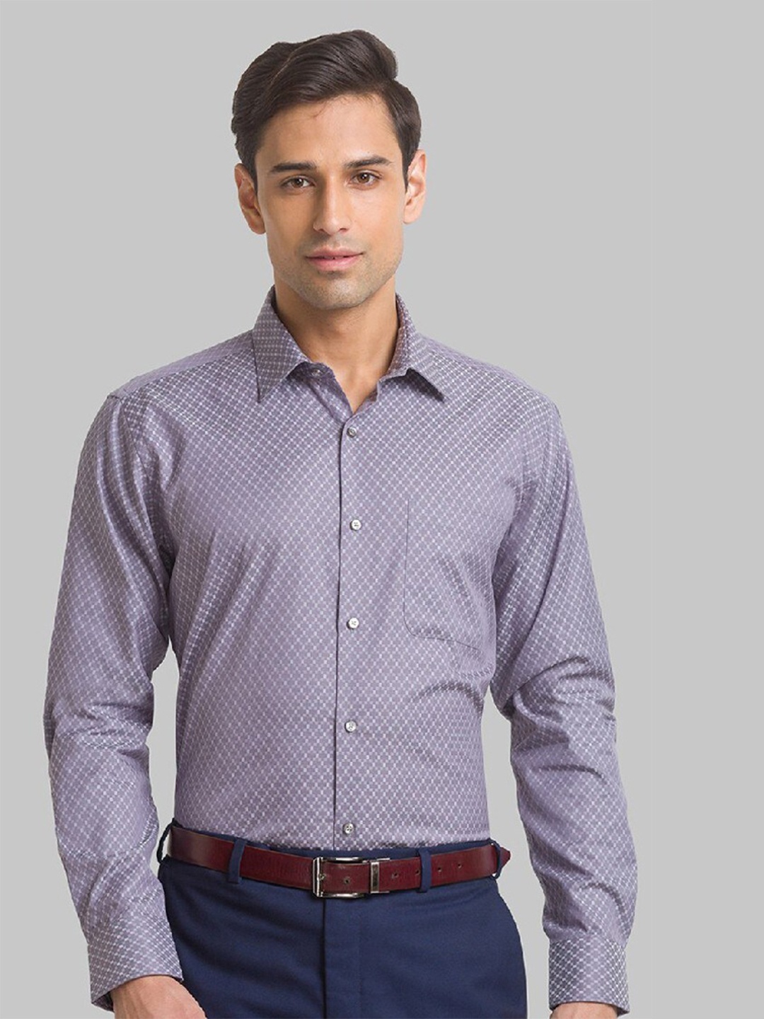 

Raymond Men Grey Pure Cotton Formal Shirt