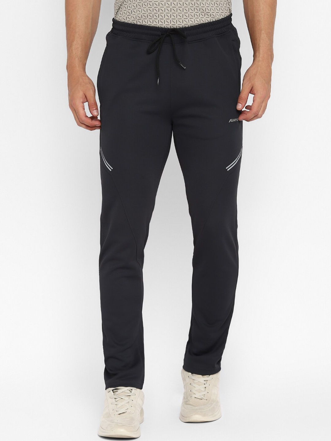 

FURO by Red Chief Men Grey Solid Mid-Rise Track Pants