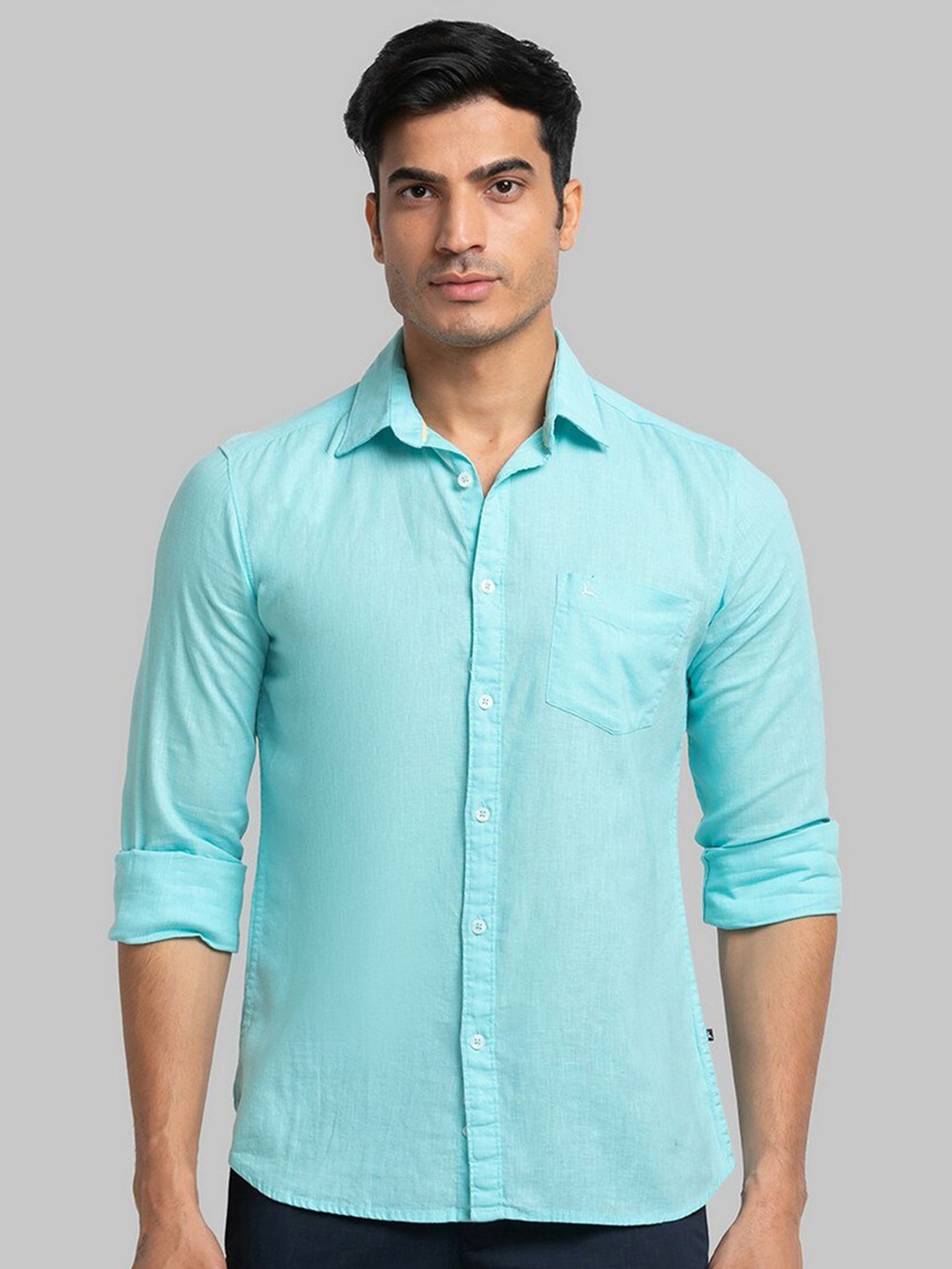 

Parx Men Blue Slim Fit Casual Shirt