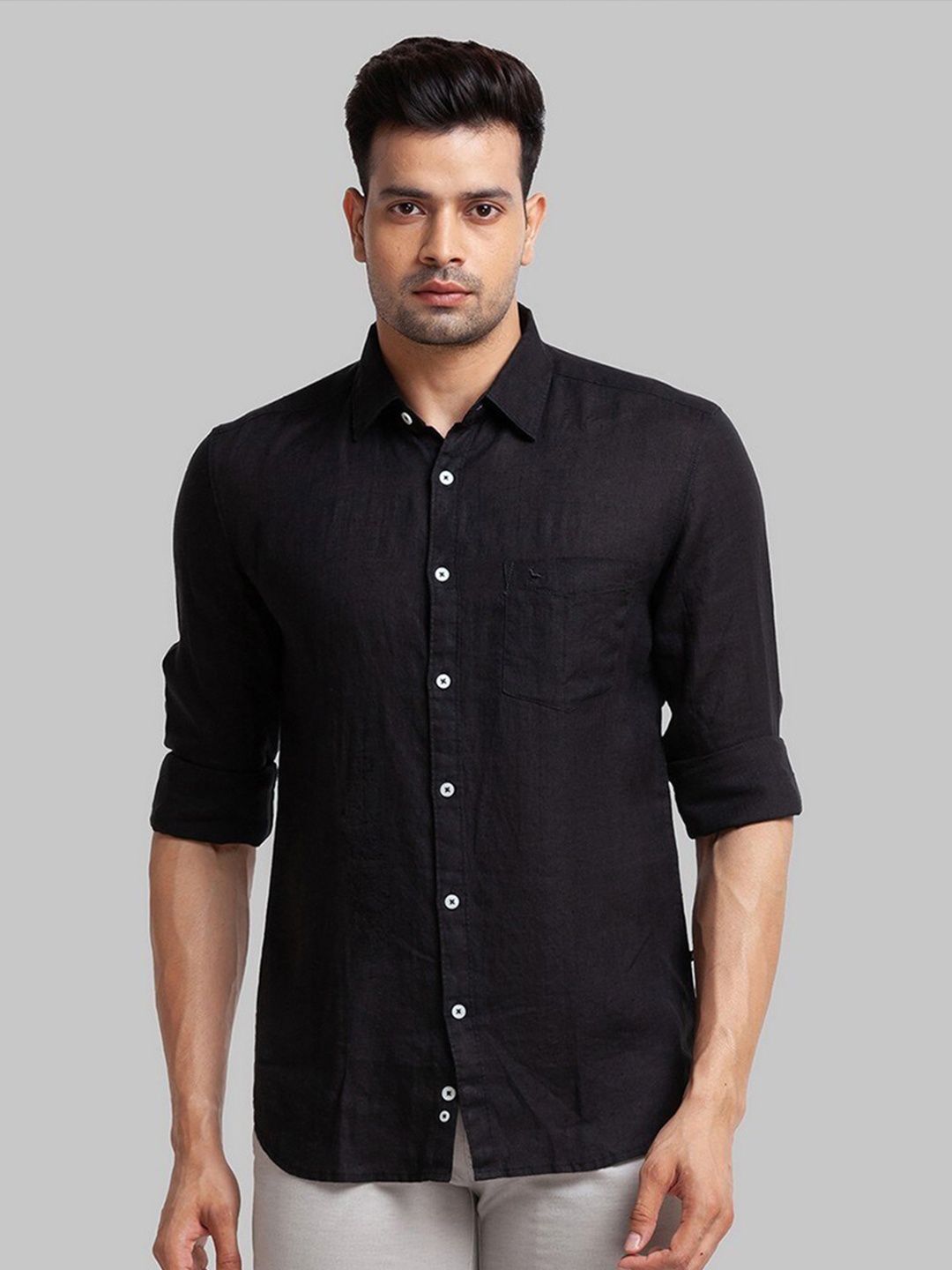 

Parx Men Black Slim Fit Casual Shirt