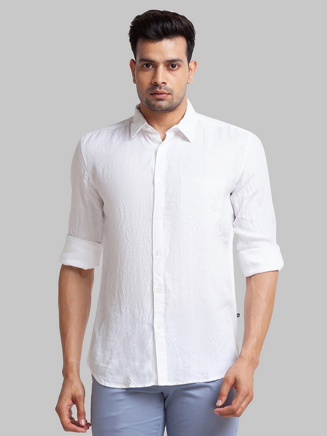 

Parx Men White Slim Fit Casual Shirt