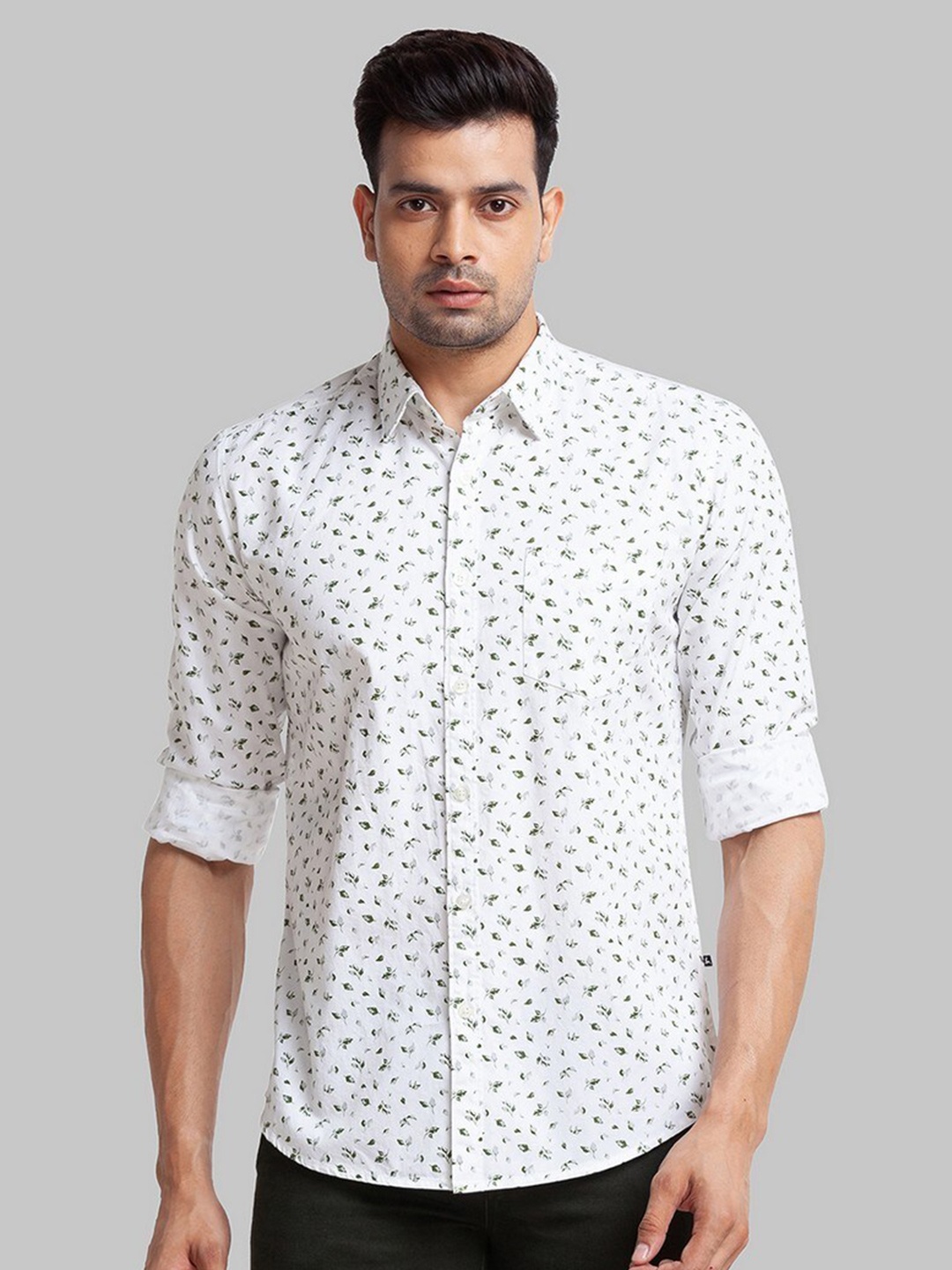 

Parx Men White Slim Fit Printed Casual Shirt