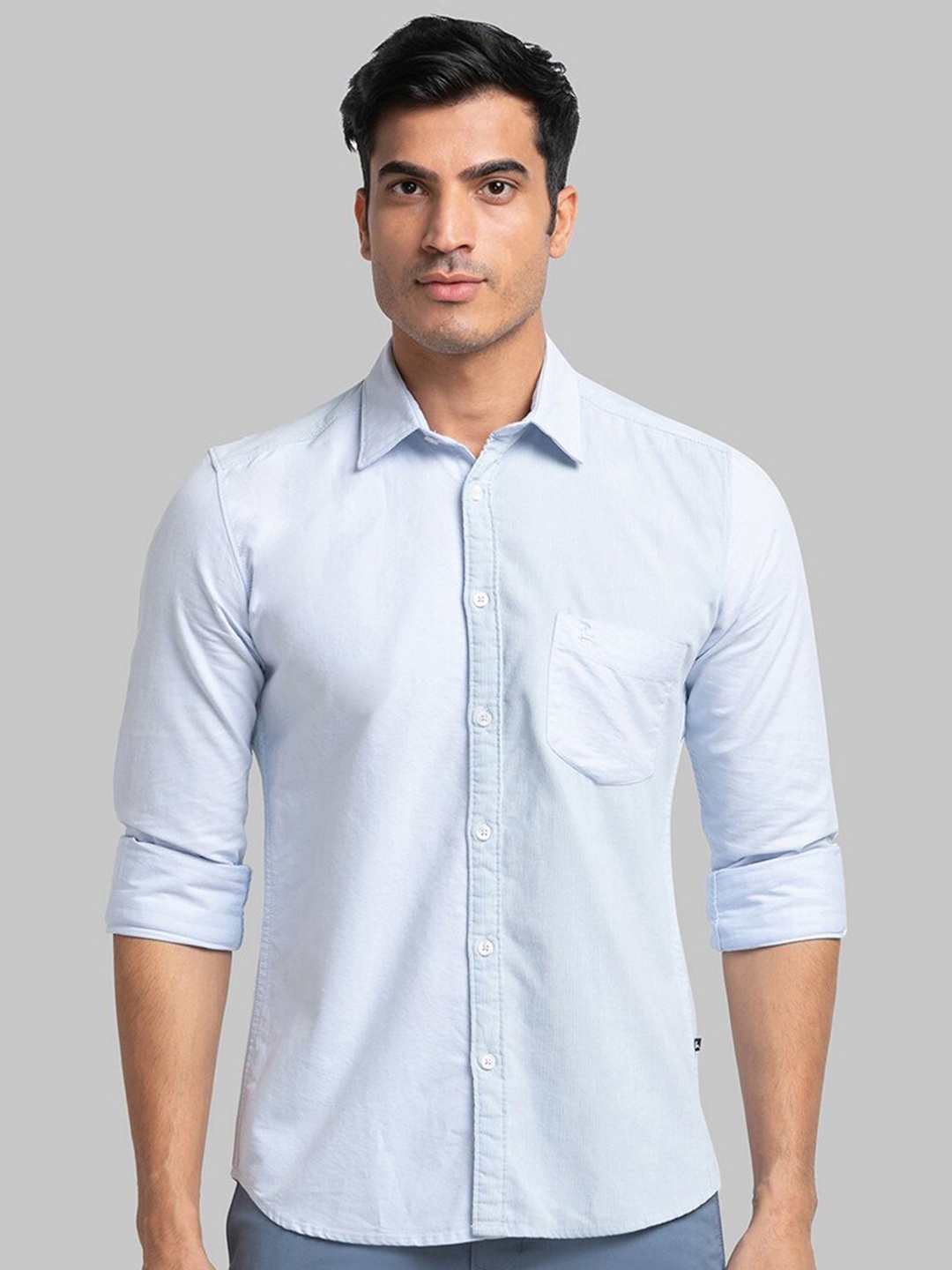 

Parx Men Blue Slim Fit Casual Shirt