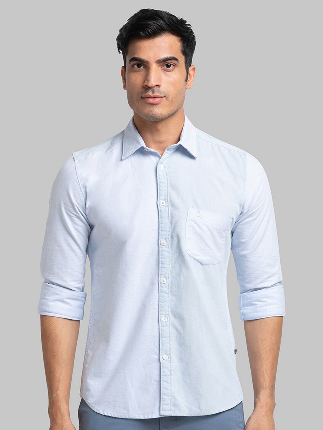 

Parx Men Slim Fit Pure Cotton Casual Shirt, Blue