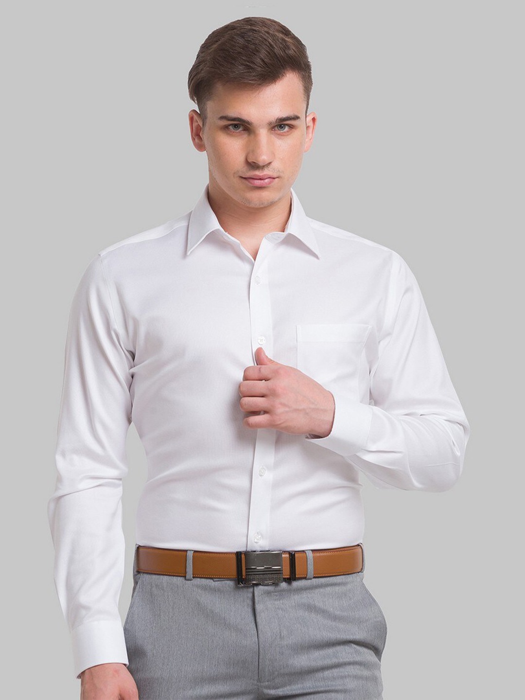 

Park Avenue Men White Organic Cotton Formal Shirt