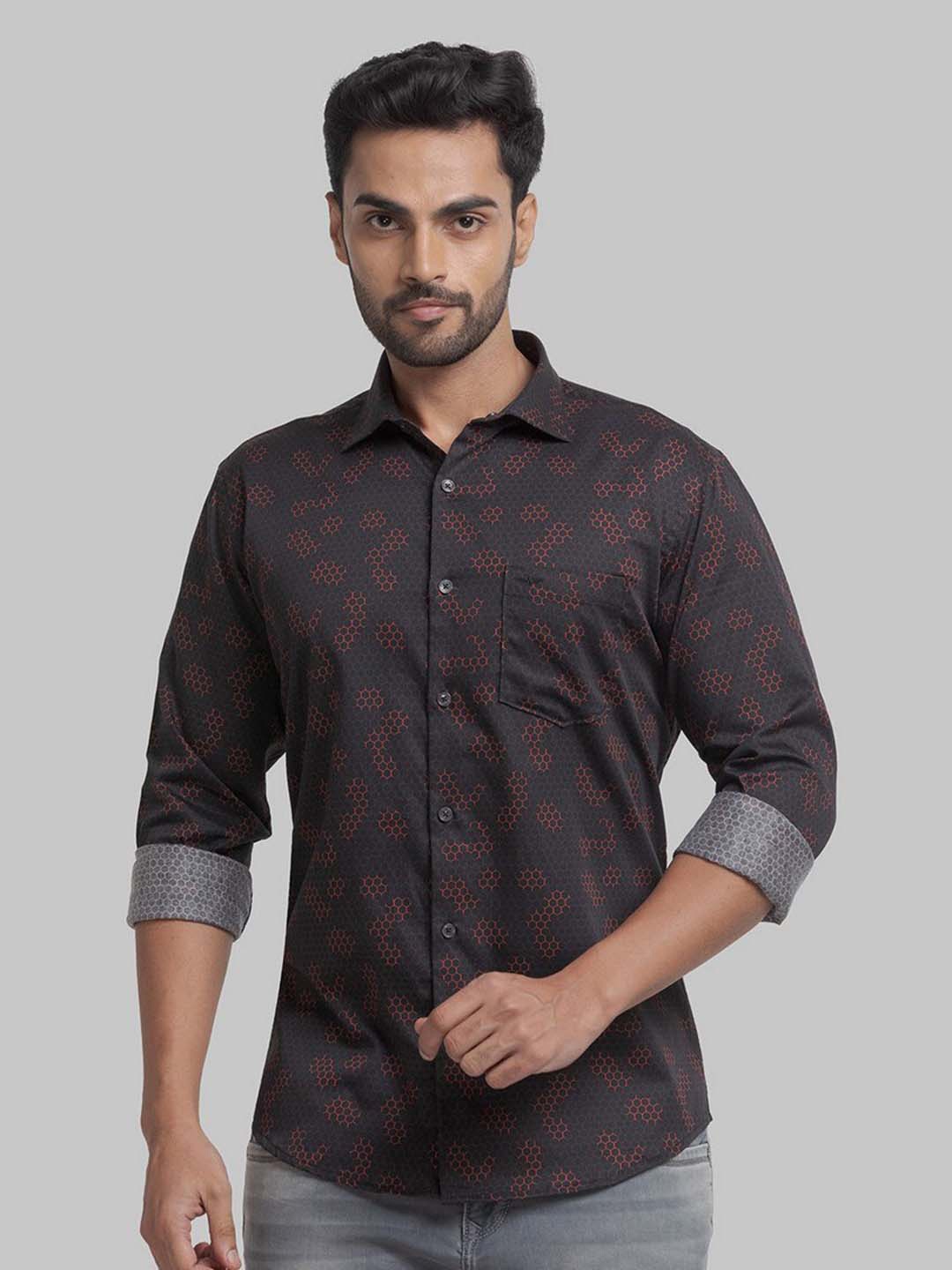 

Park Avenue Men Red Slim Fit Printed Cotton Casual Shirt