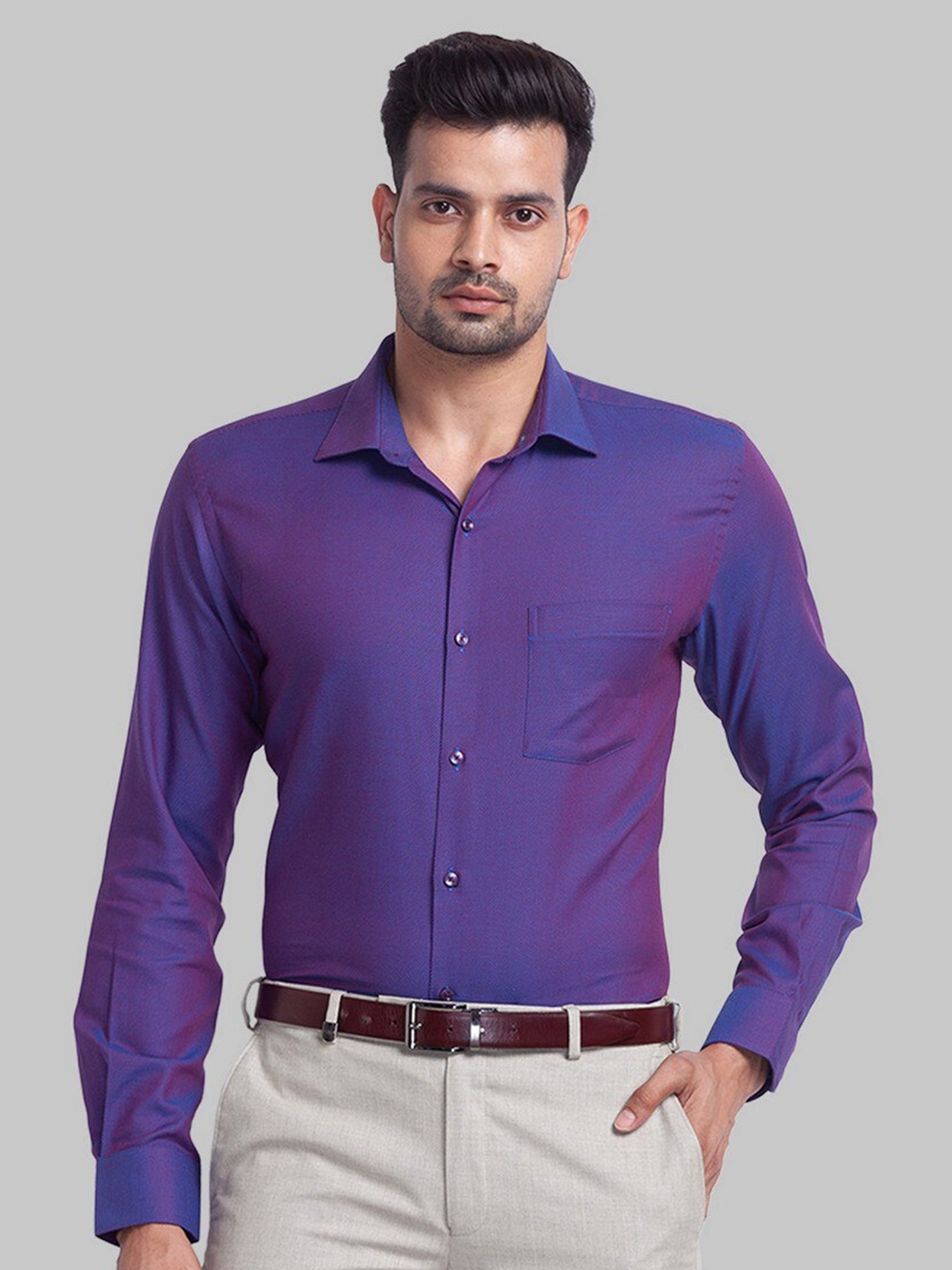 

Park Avenue Men Purple Slim Fit Formal Shirt