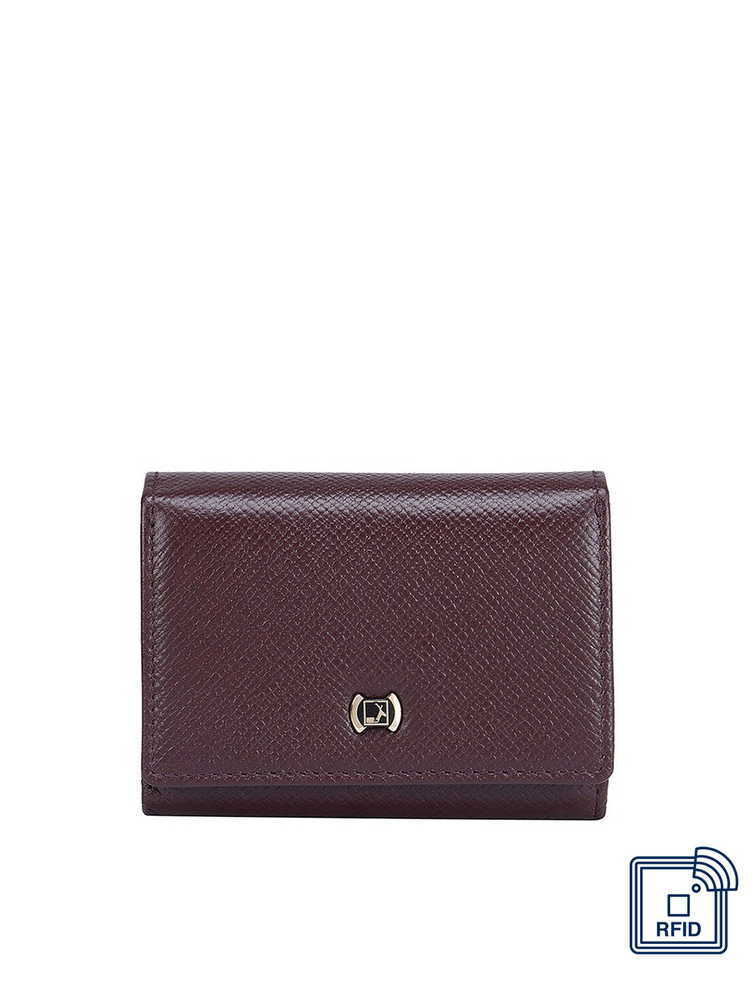 

Da Milano Women Leather Three Fold Wallet, Burgundy