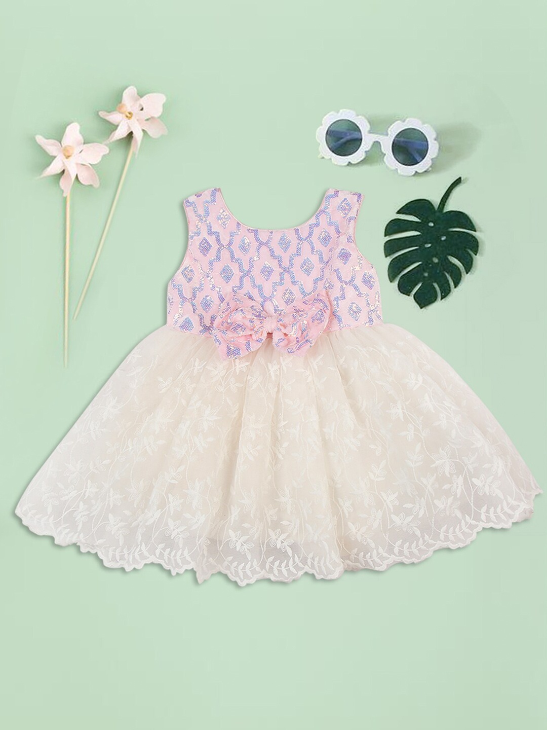 

MeeMee Pink Lace Party Dress