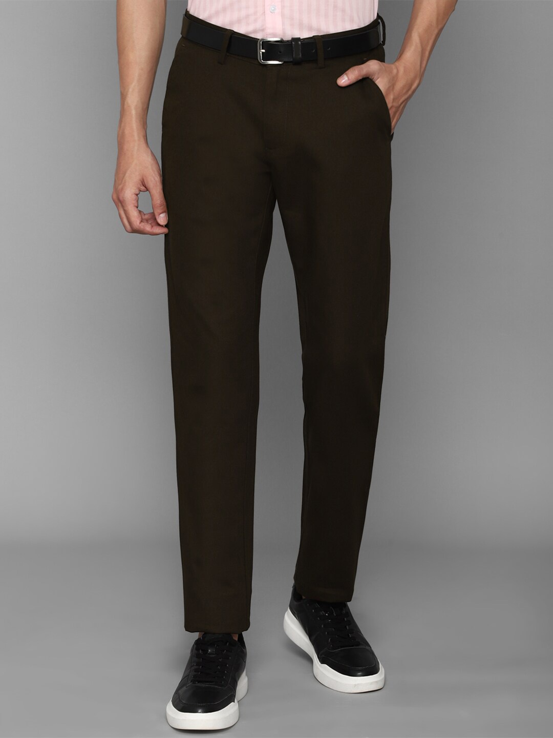 

Allen Solly Men Brown Slim Fit Trousers