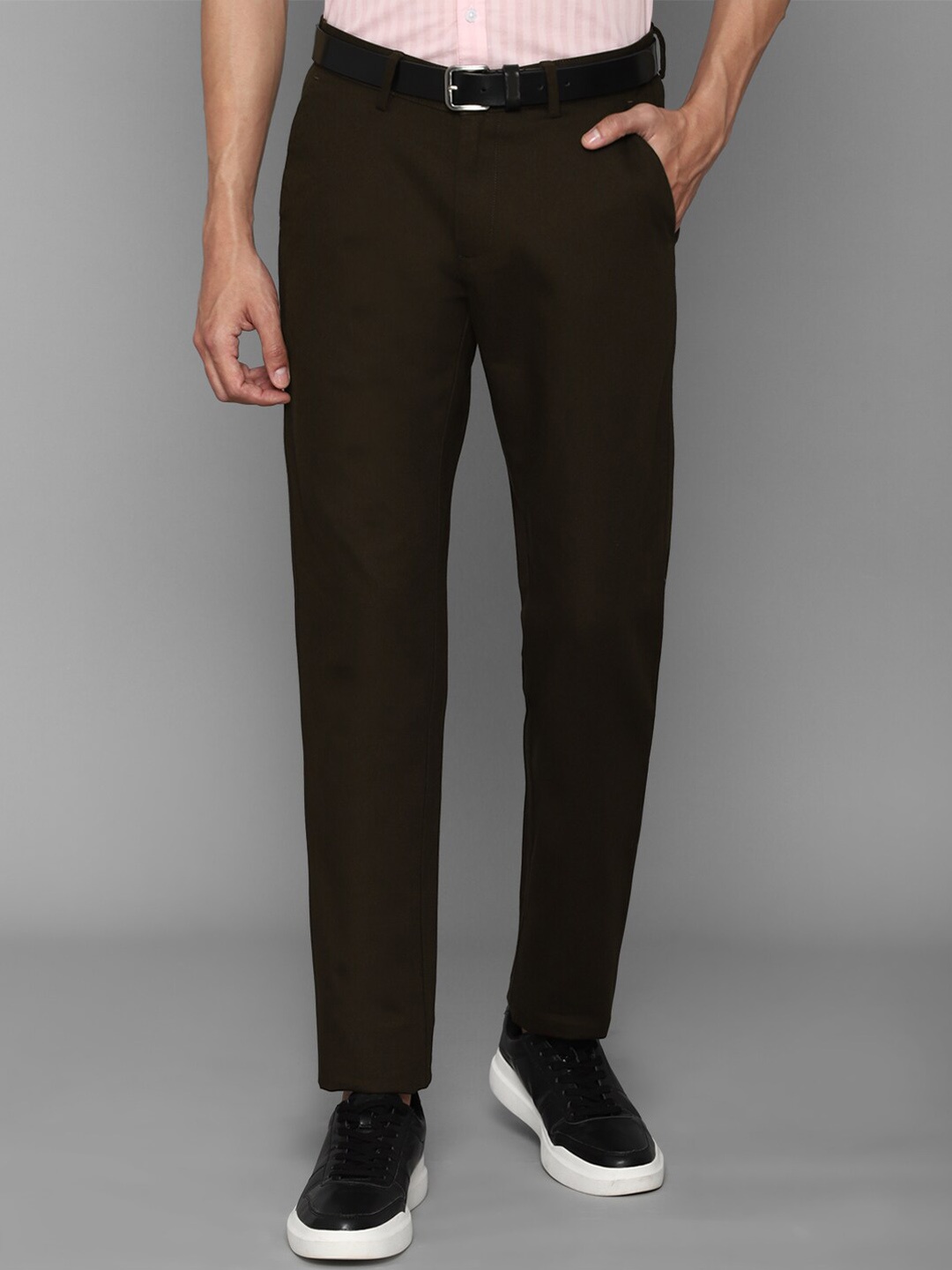 

Allen Solly Men Brown Slim Fit Trousers