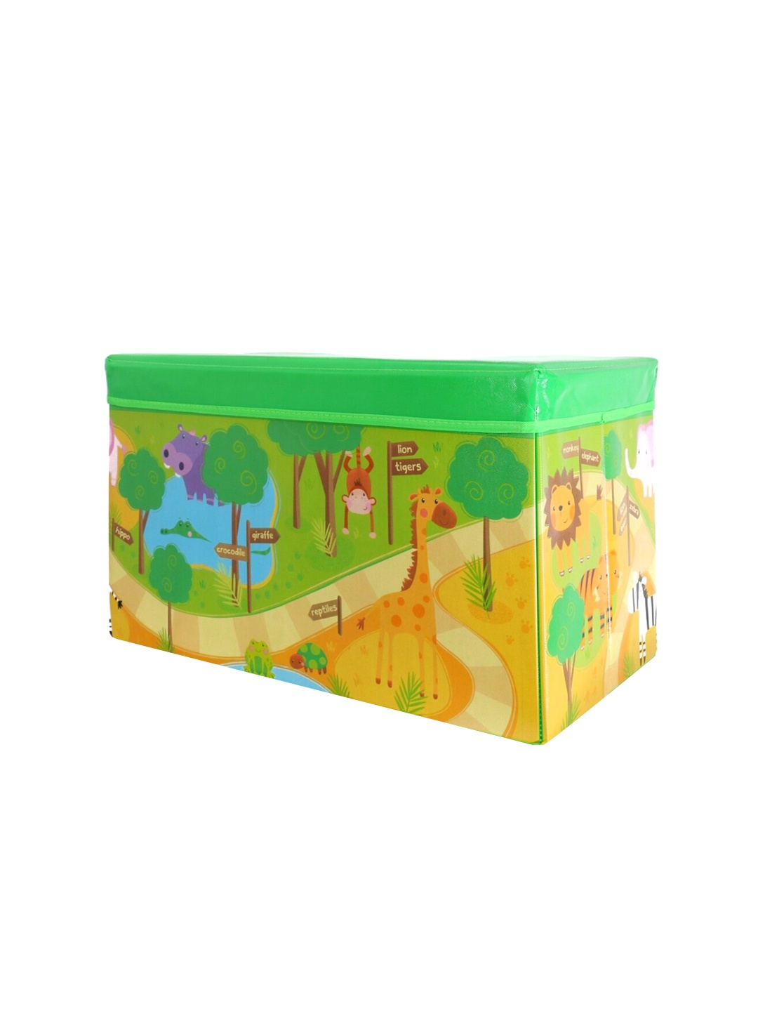 

Yellow Bee Kids Green & Yellow Printed Wardrobe Organisers