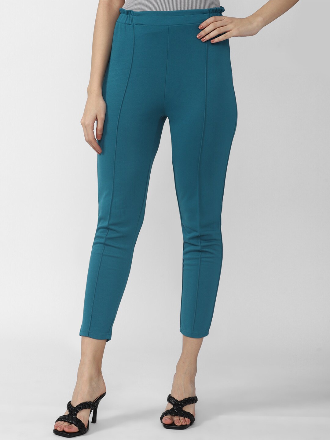 

Van Heusen Woman Women Blue Pleated Trousers