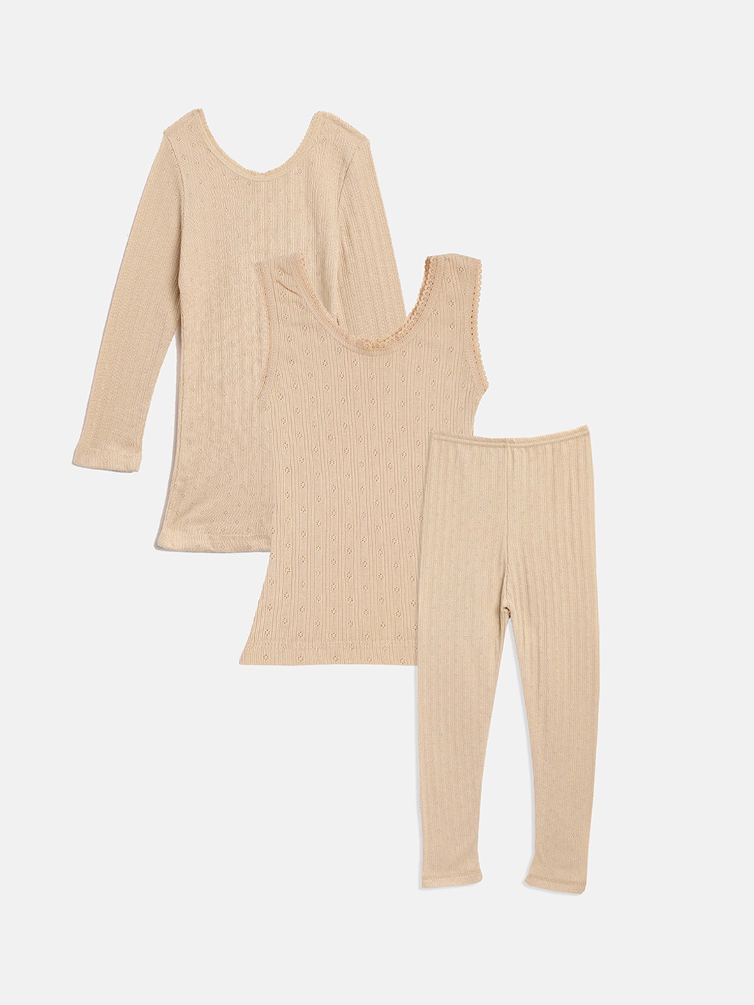 

Kanvin Girls Beige Thermal Set