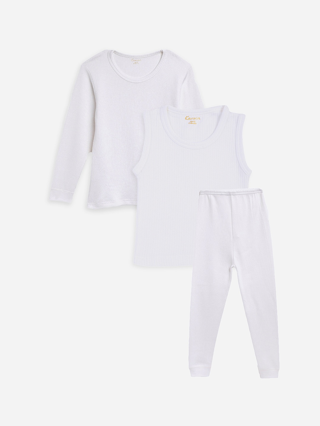 

Kanvin Boys Pack of 3 White Thermal Set