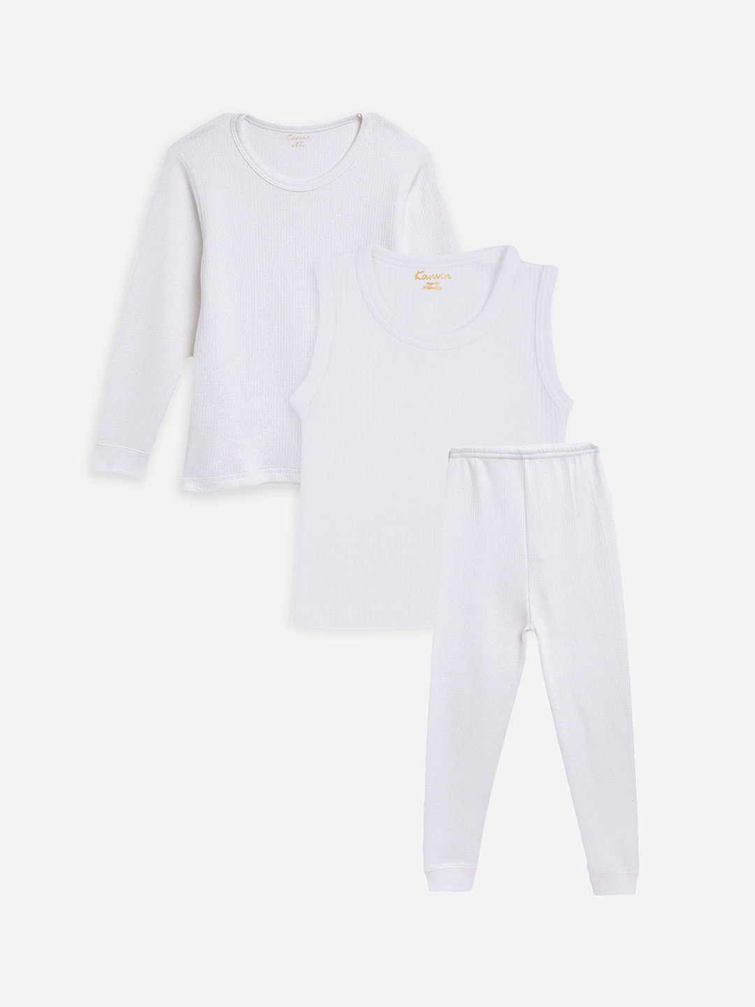 

Kanvin Boys White 3 Piece Thermal Set