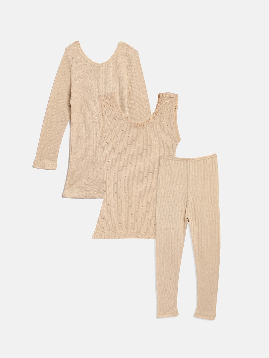 

Kanvin Girls Beige Thermal Set