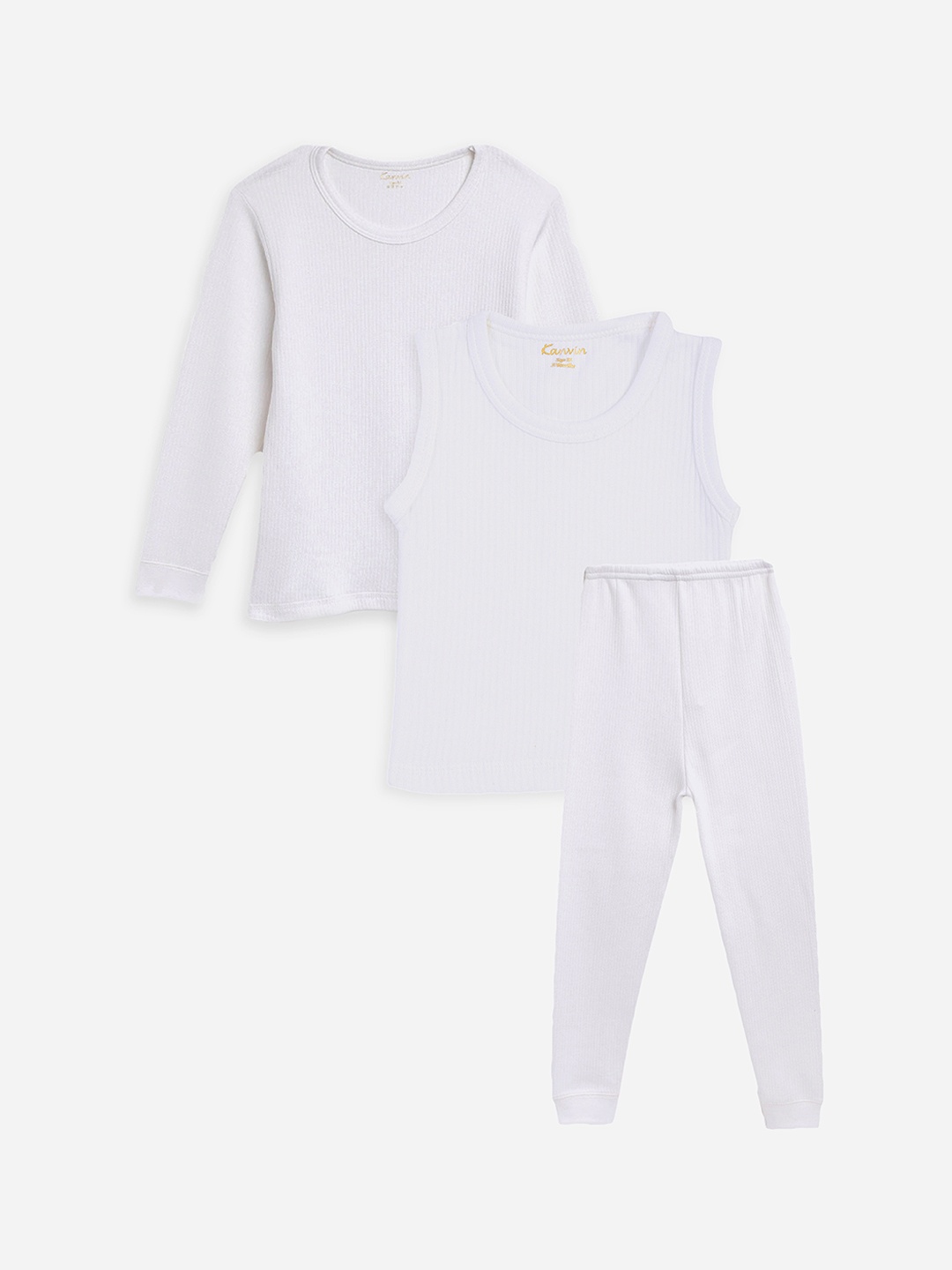 

Kanvin Infant Boys White Thermal Set