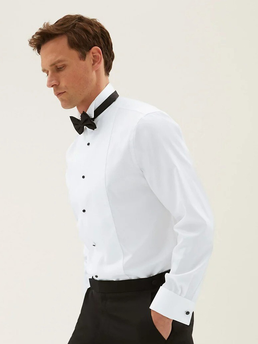 

Marks & Spencer Men White Casual Pure cotton Shirt