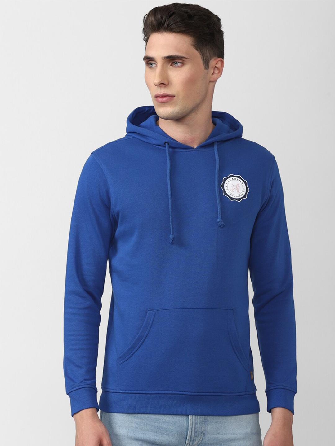 

Van Heusen ACADEMY Men Blue Hooded Sweatshirt