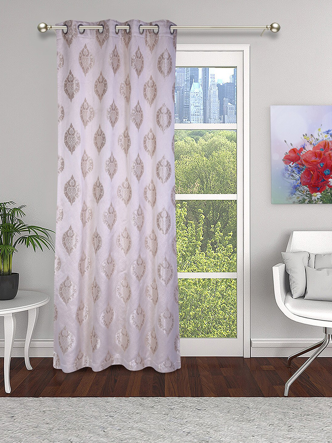 

Soumya Ethnic Motifs Door Curtain, Pink