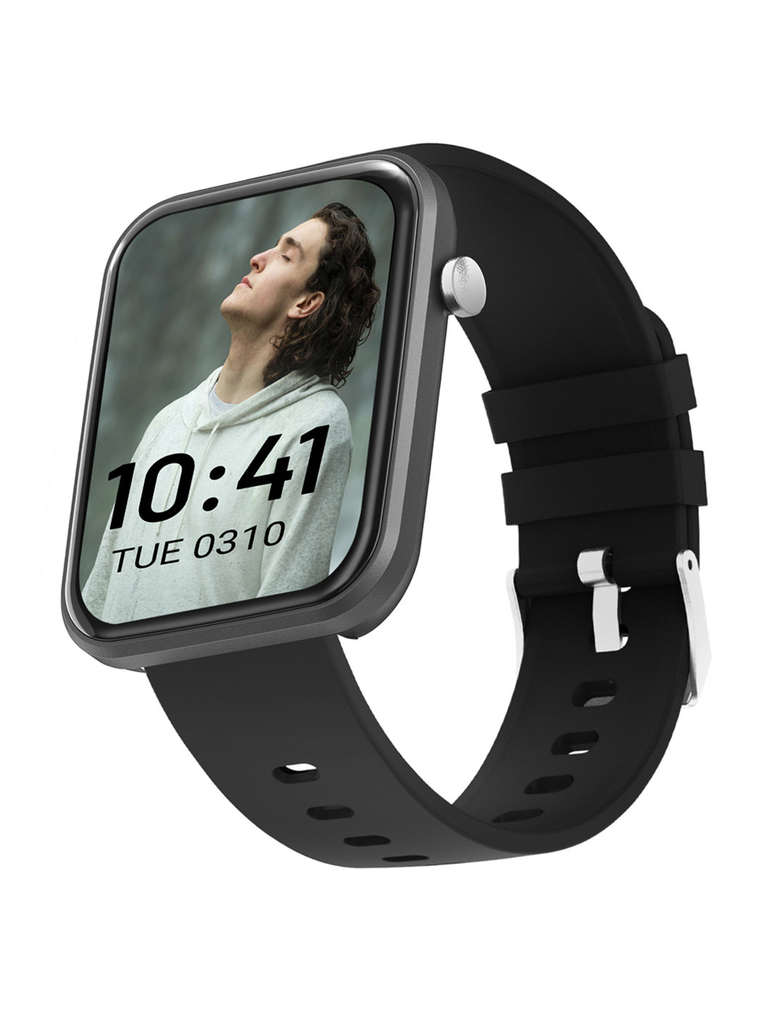 

CrossBeats CRUX 1.7 Inch HD Display SpO2 & heart Rate Monitor 200+ watch faces Smart Watch, Black