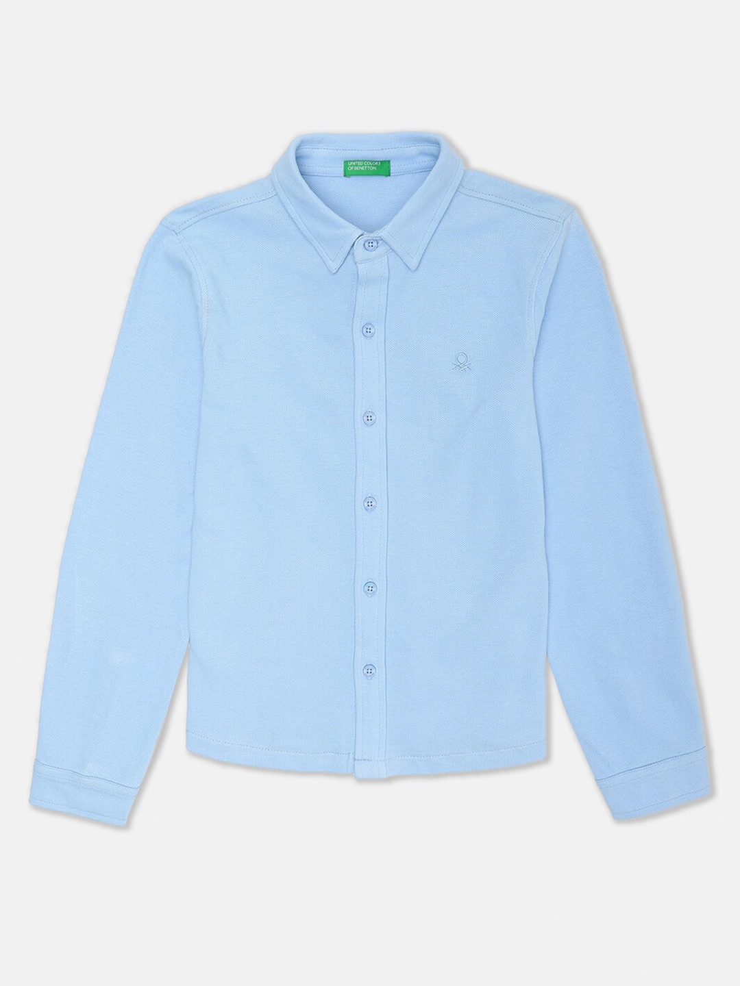 

United Colors of Benetton Boys Blue Cotton Casual Shirt