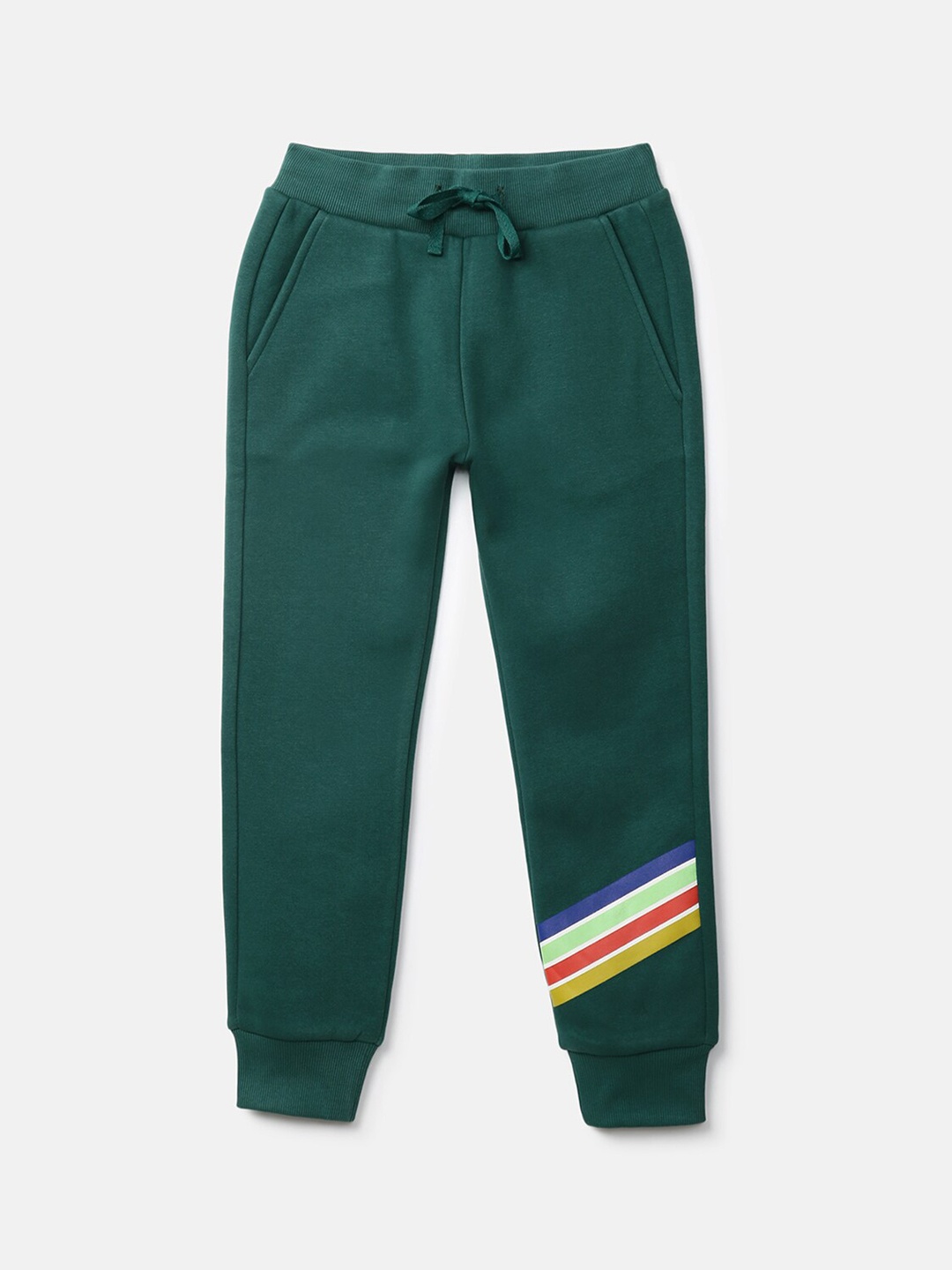 

United Colors of Benetton Boys Green Solid Joggers