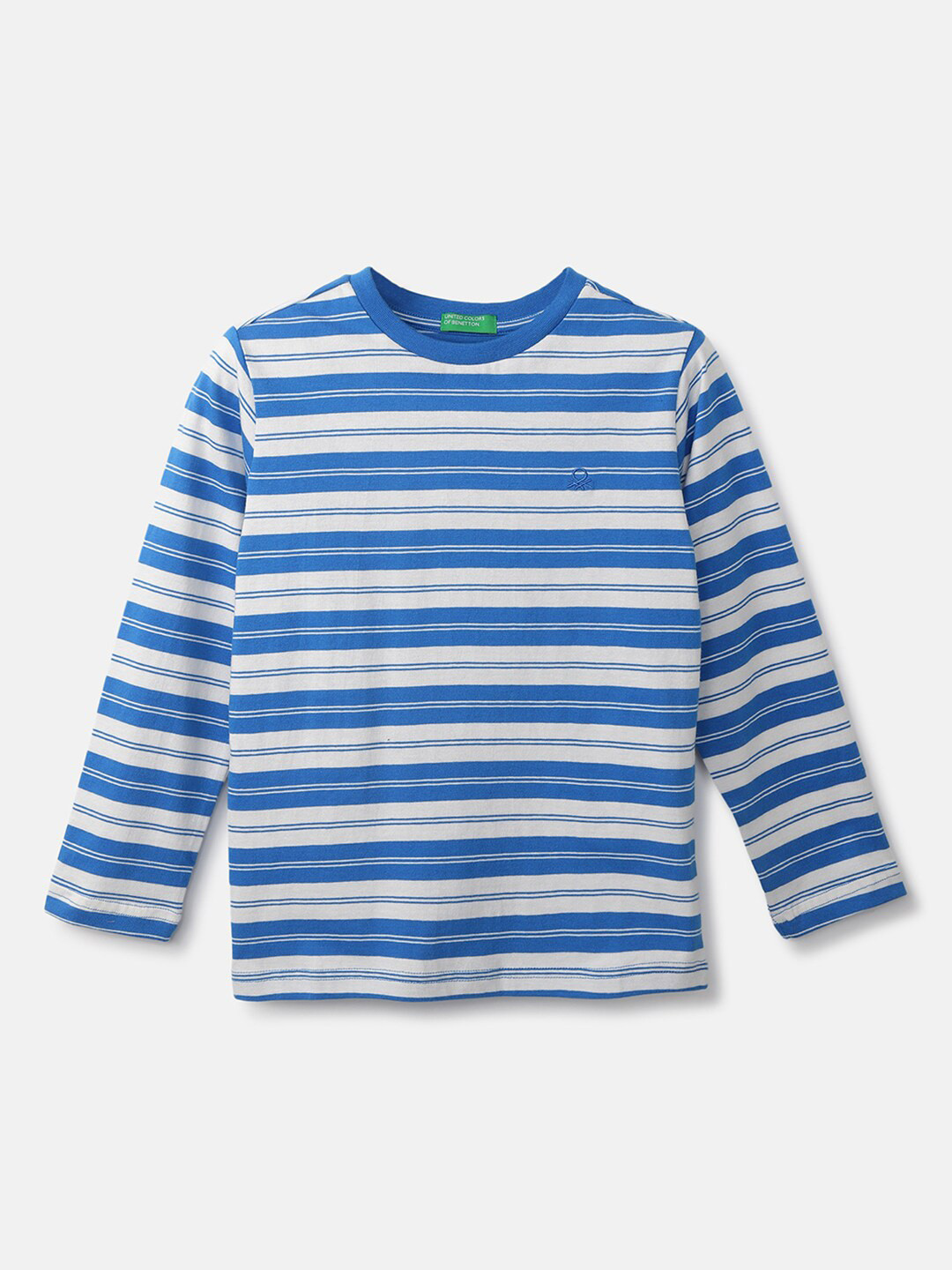 

United Colors of Benetton Boys Blue & White Striped T-shirt