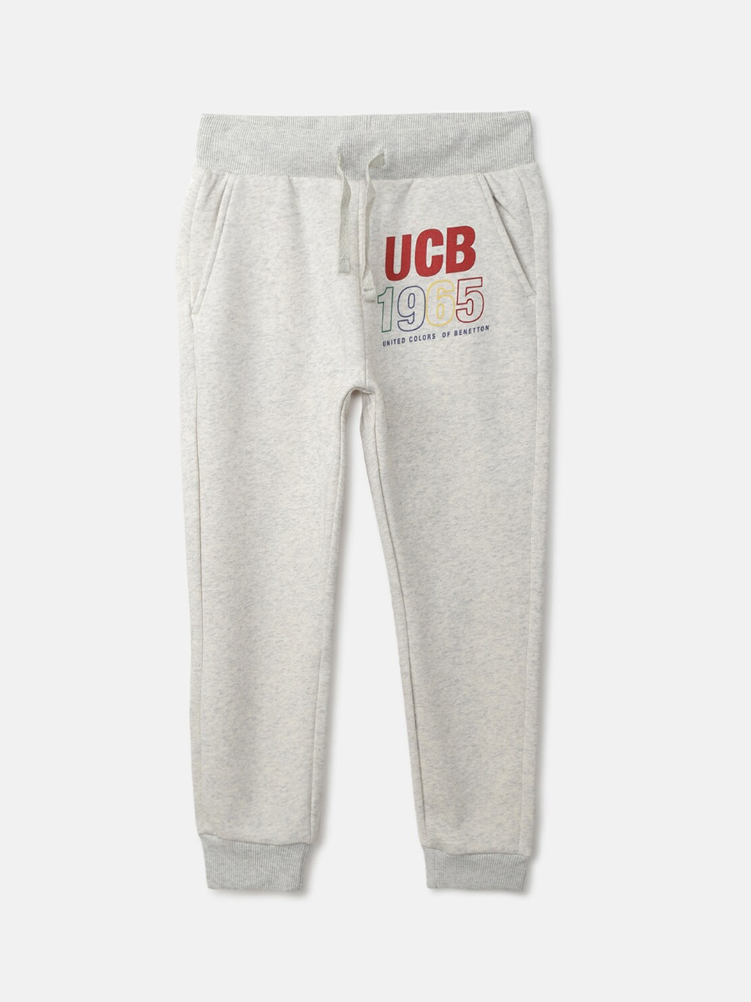 

United Colors of Benetton Boys Off White Printed Joggers