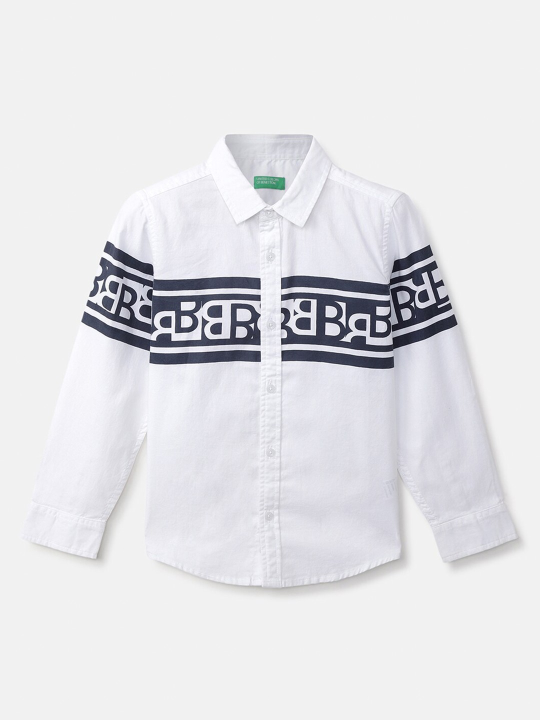 

United Colors of Benetton Boys White Printed Casual Shirt