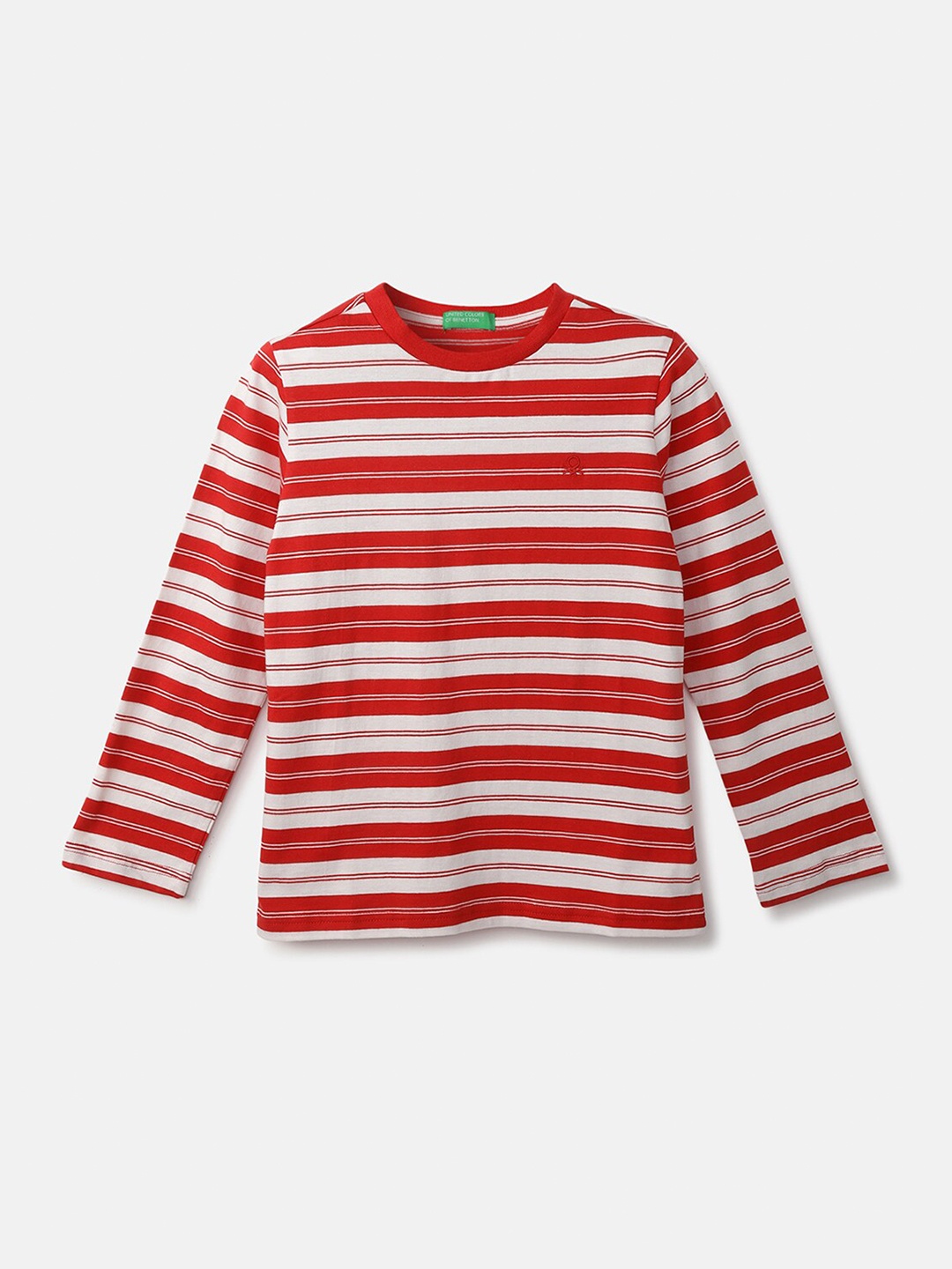 

United Colors of Benetton Boys Red Striped T-shirt
