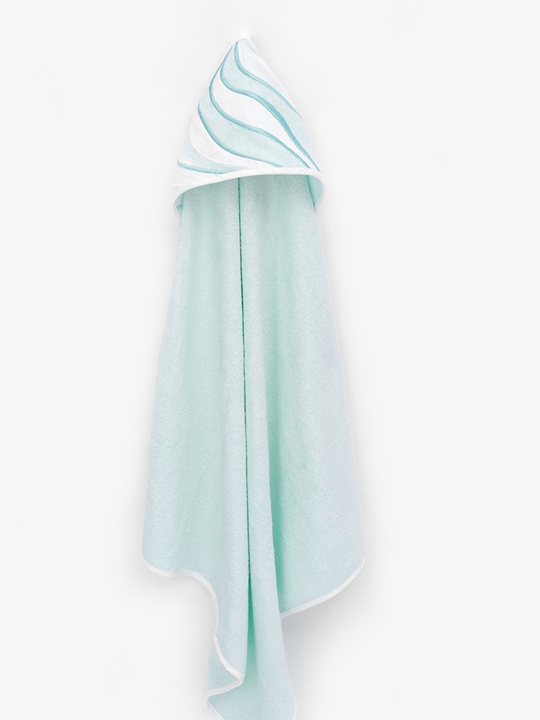 

Fancy Fluff Kids Green Solid 400 GSM Cotton Hooded Towel