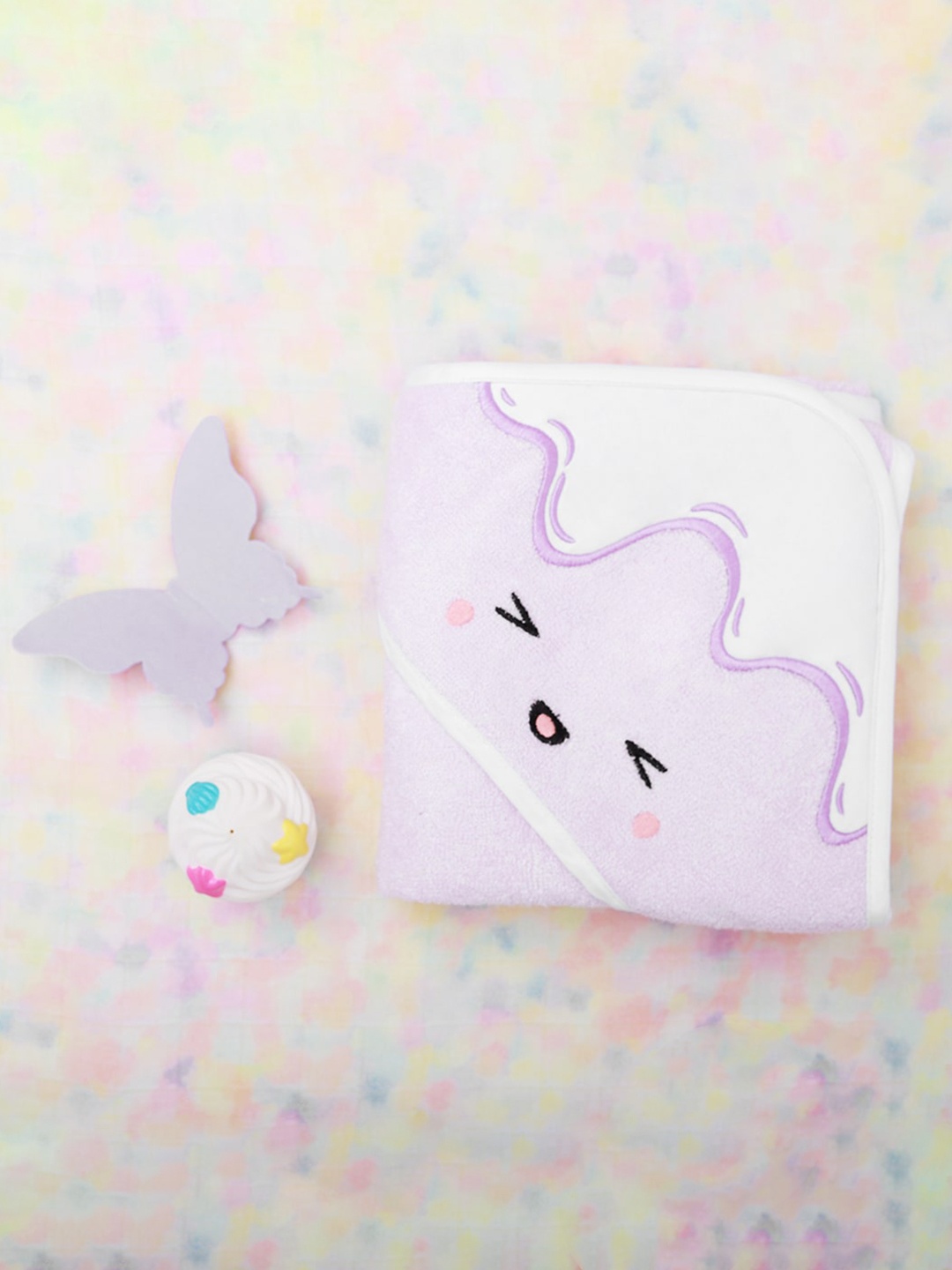 

Fancy Fluff Purple Solid 400 GSM Cotton Hooded Towel