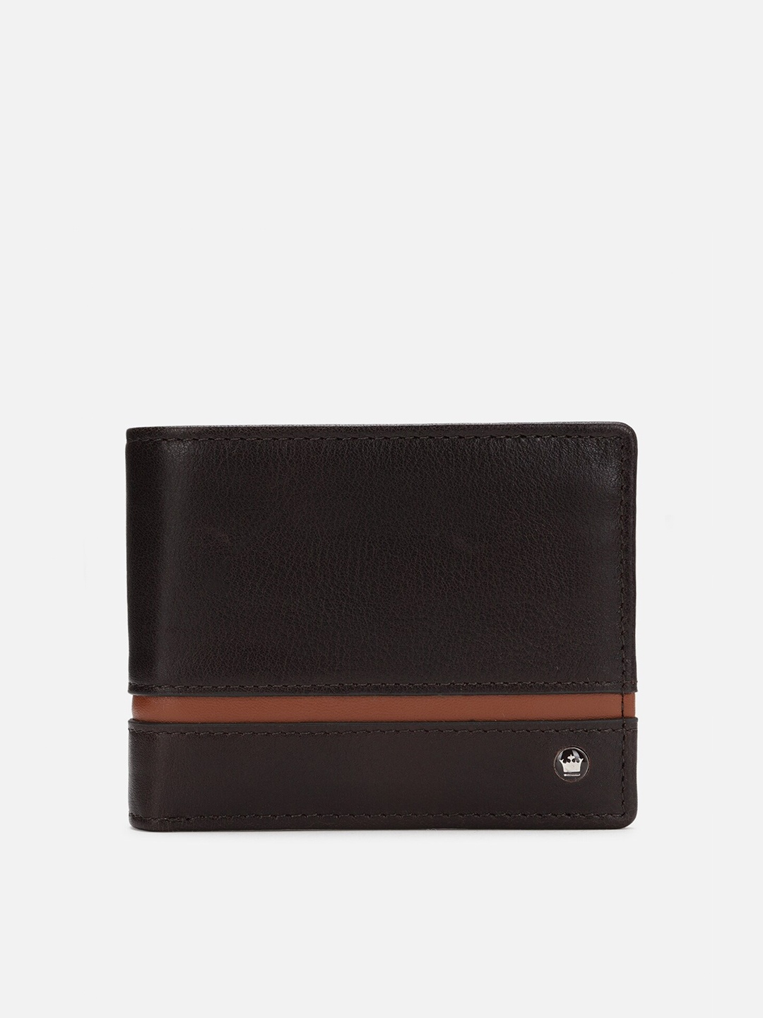

Louis Philippe Men Textured Leather Two Fold Wallet, Black