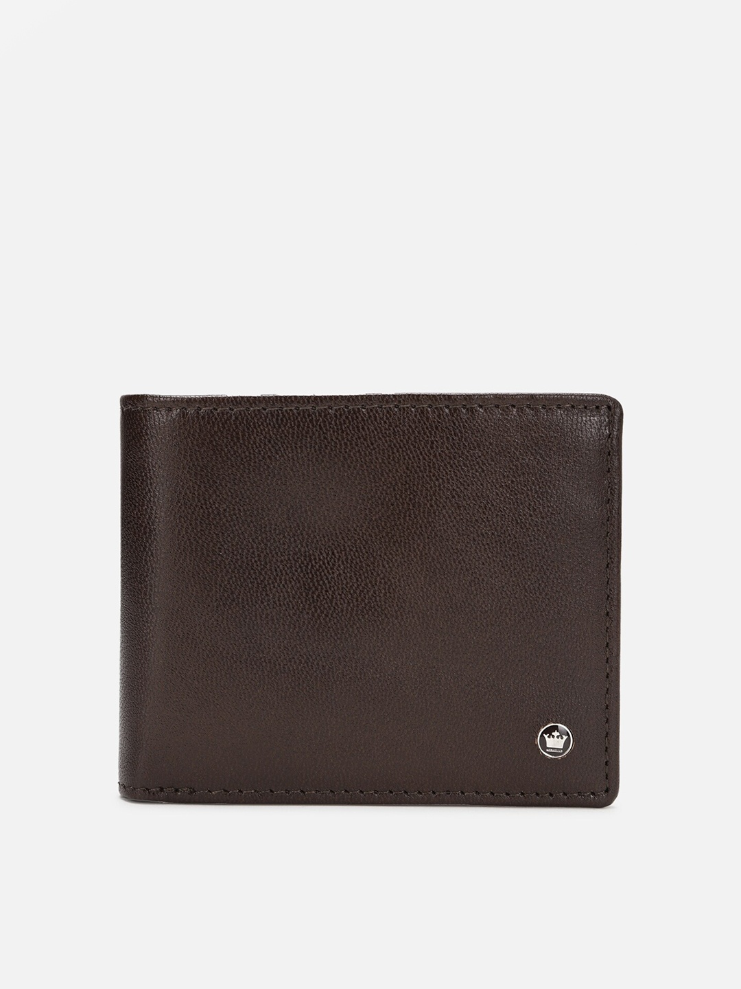 

Louis Philippe Men Textured Leather Two Fold Wallet, Brown