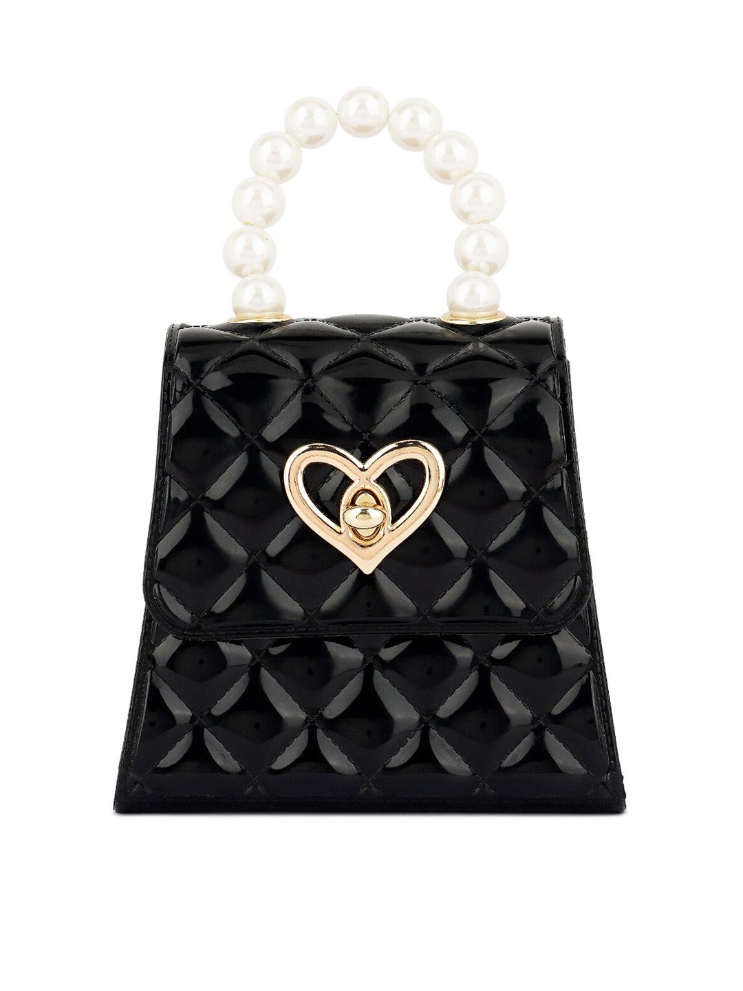 

London Rag Women Black Textured Structured Sling Bag