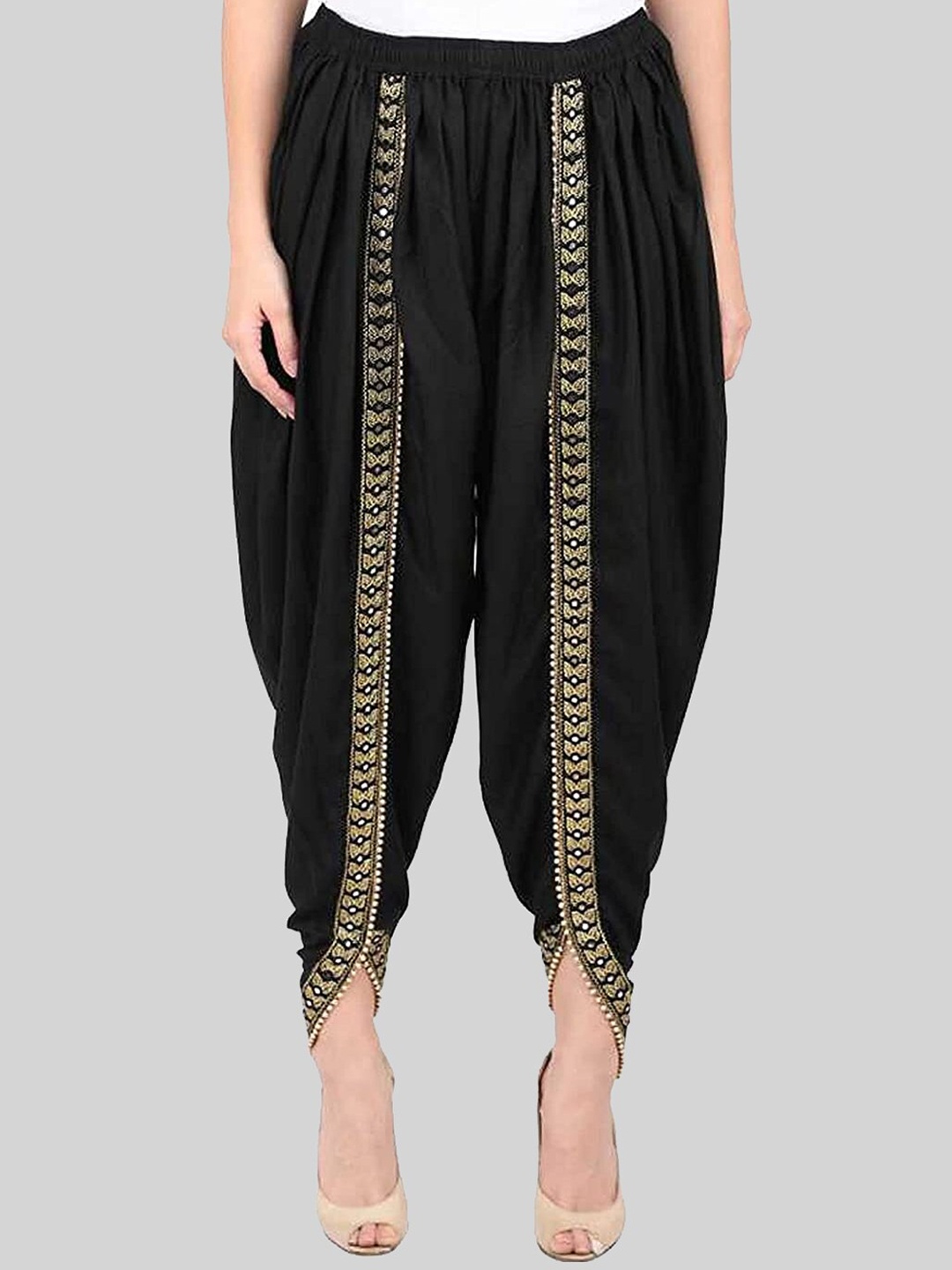 

KEX Women Black Embroidered Dhotis