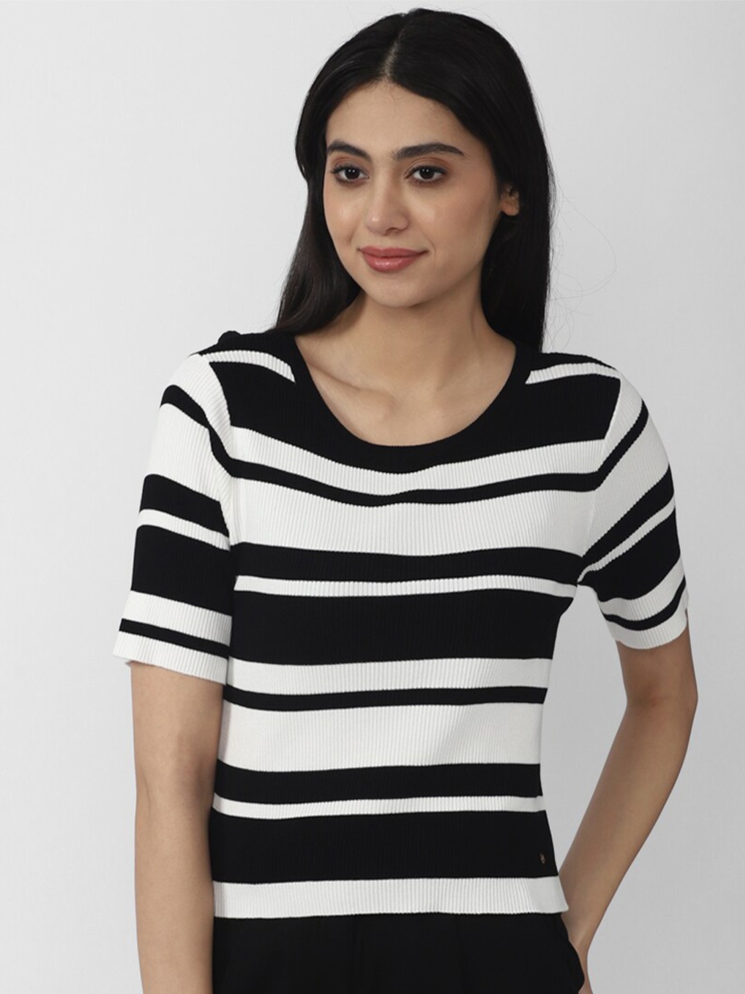 

Van Heusen Woman White Striped Top