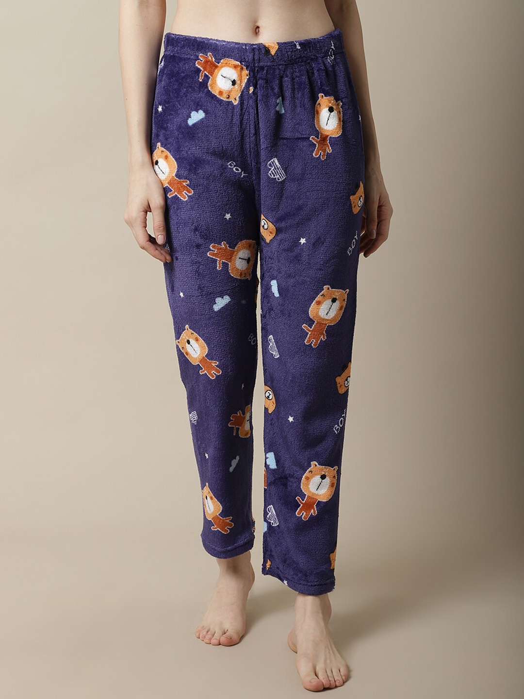 

TAG 7 Women Navy Blue Printed Lounge Pants