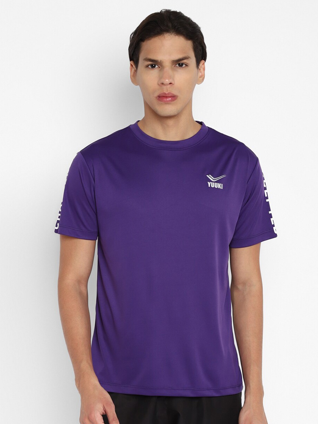 

Yuuki Men Purple Brand Logo T-shirt