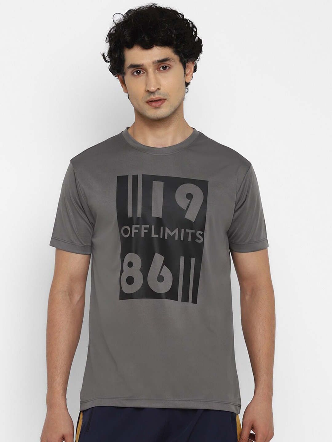 

OFF LIMITS Men Grey Typography Printed T-shirt