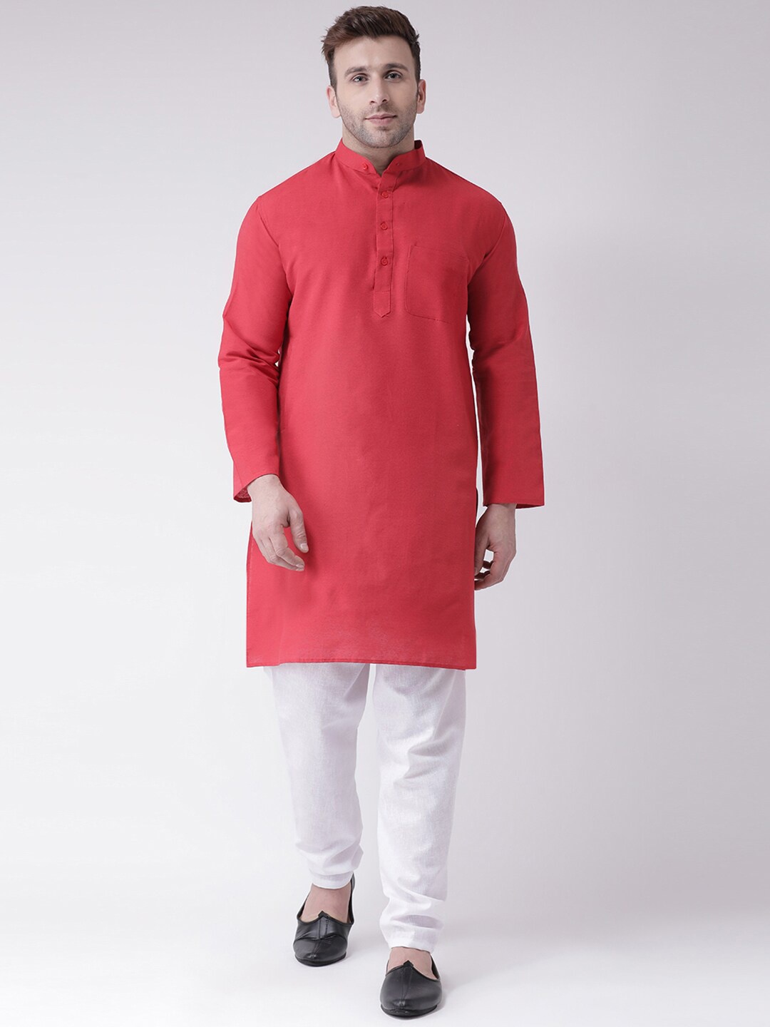 

RIAG Men Kurta with Pyjama Set, Red