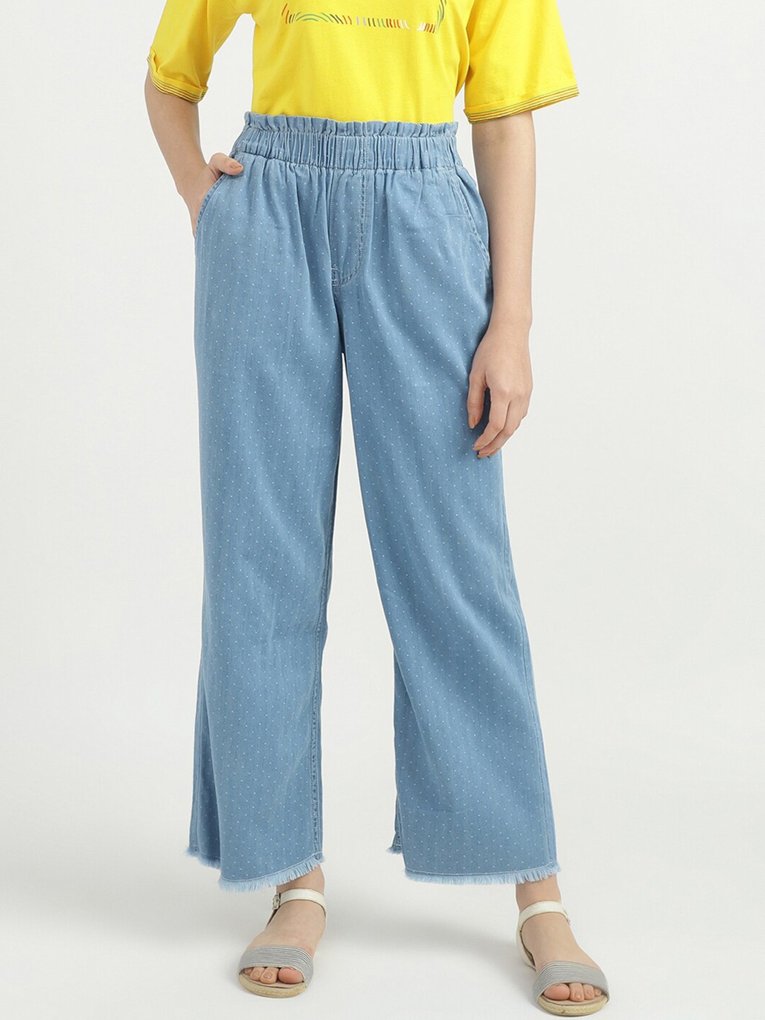 

United Colors of Benetton Women Blue Loose Fit Trousers